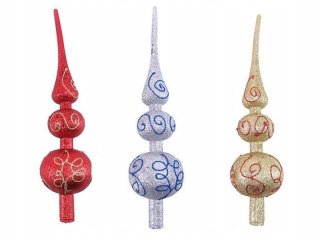 Czubek na choinkę 28,5cm mix kolorów