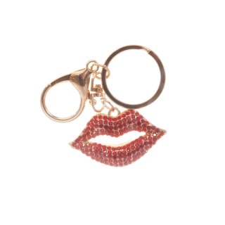 Brelok do kluczy z cyrkoniami usta